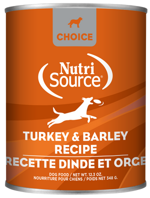 Nutrisource Choice Turkey and Barley Canned Dog Food (12)