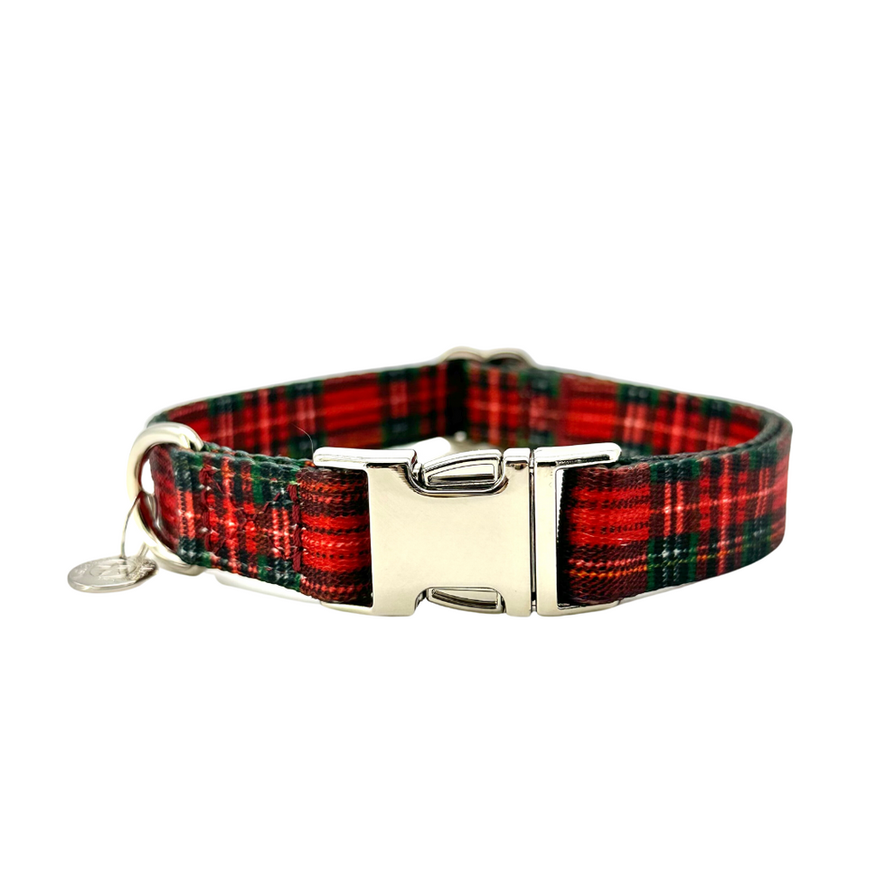 Dog Collar Red Plaid Small